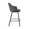 Brigden Modern Swivel Bar Stool with Faux Leather Seat and Sturdy Metal Frame for Home Comfort
