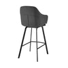 Brigden Modern Swivel Bar Stool with Faux Leather Seat and Sturdy Metal Frame for Home Comfort
