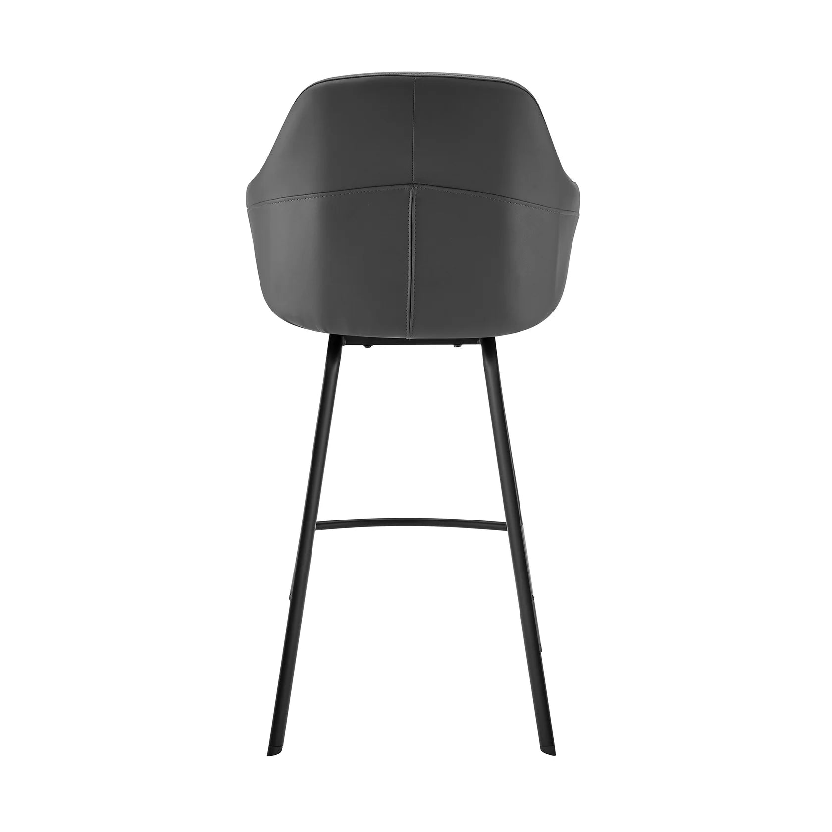 Brigden Modern Swivel Bar Stool with Faux Leather Seat and Sturdy Metal Frame for Home Comfort