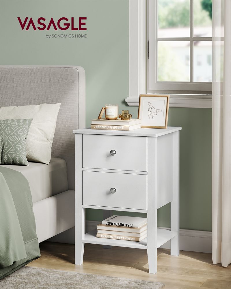 VASAGLE Bamboo Nightstands 1-Piece