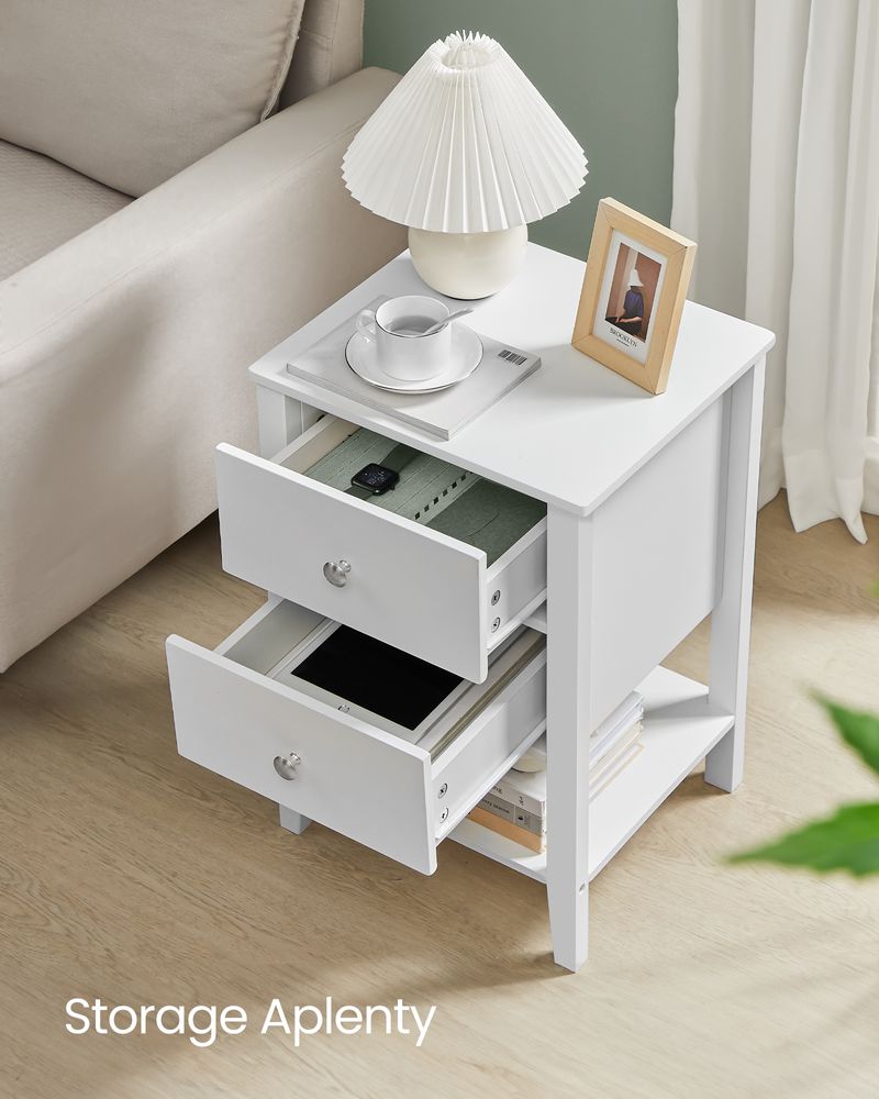VASAGLE Bamboo Nightstands 1-Piece