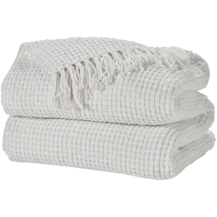Lifestyle White Throw Blanket