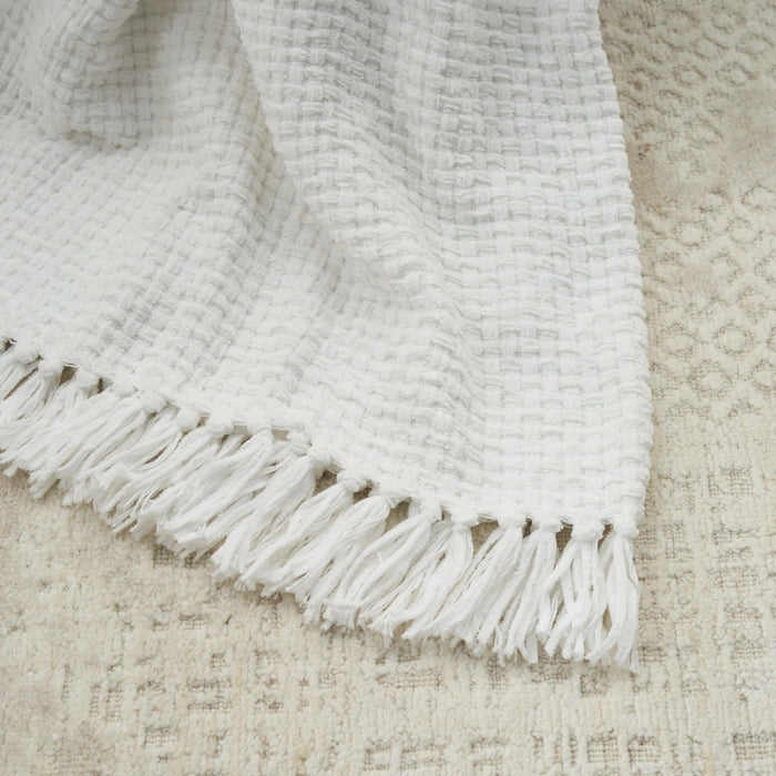 Lifestyle White Throw Blanket
