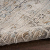 Botanical Design and Abrash Ivory and Taupe Boho Rug 2'6