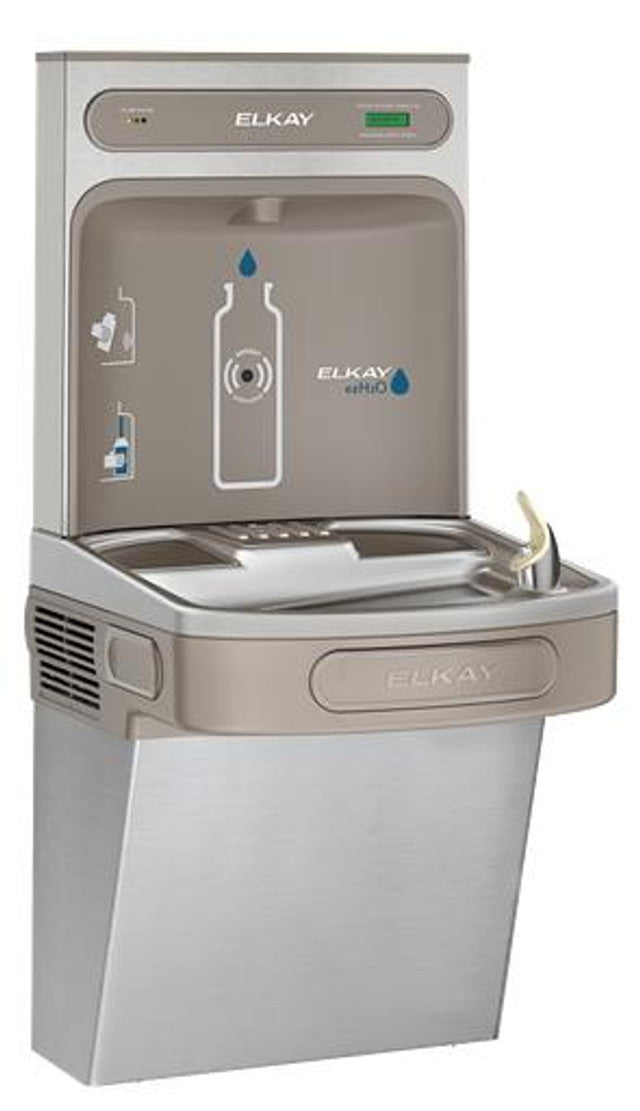 Bottle Filling Station with Single ADA Cooler, Filtered, 8 GPH, Stainless Steel