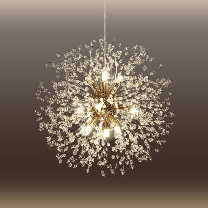 Gold Lakeyah 9 - Light Dimmable Sputnik Sphere Chandelier