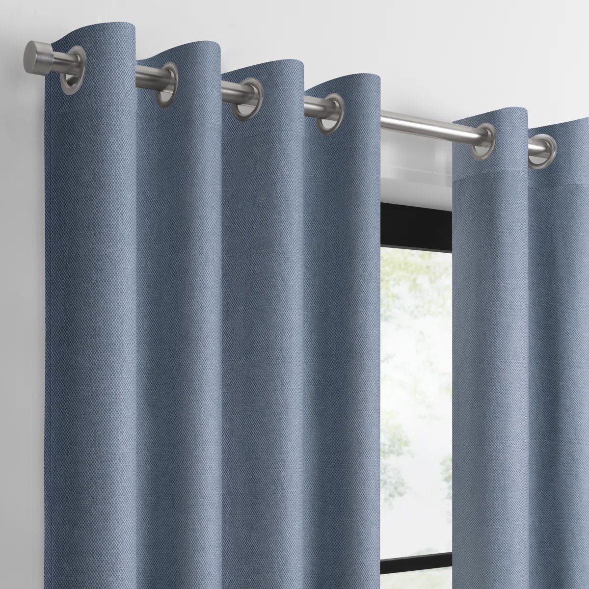 Larissa Solid Grommet Curtain (Single Panel)