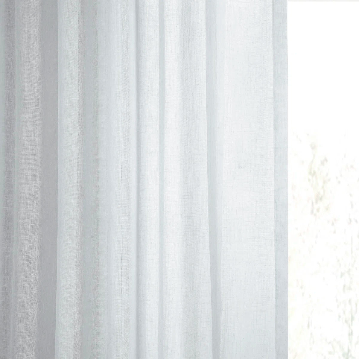 Larsa Linen Blend Sheer Curtain Single Panel