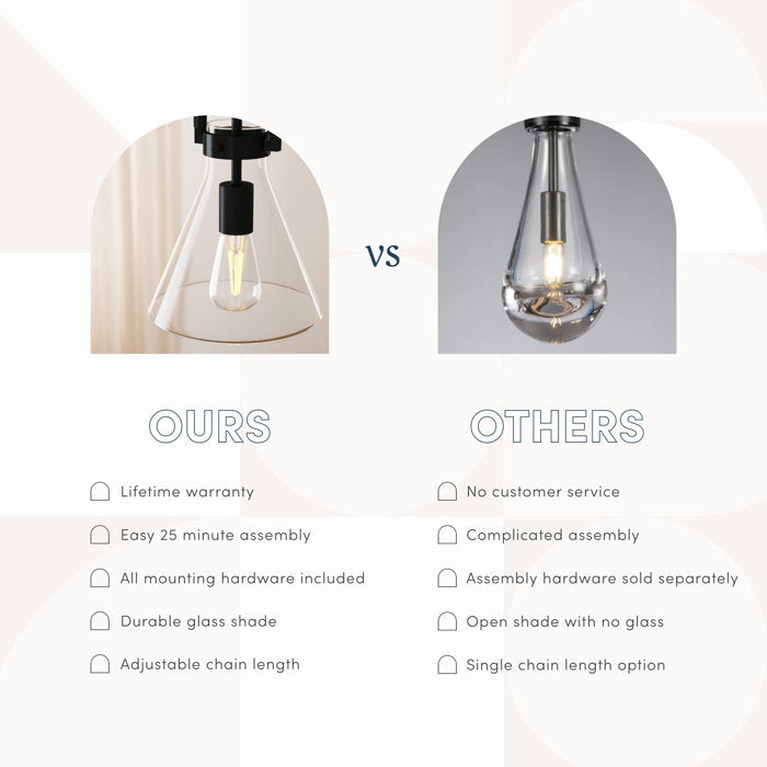 Black Lauro 1 - Light Single Pendant