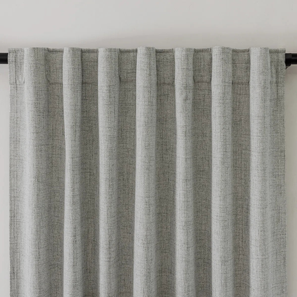 Leming Polyester Burlap Blackout Curtains Set of 2