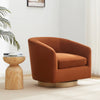 Liam Swivel Accent Chair - Burnt Orange