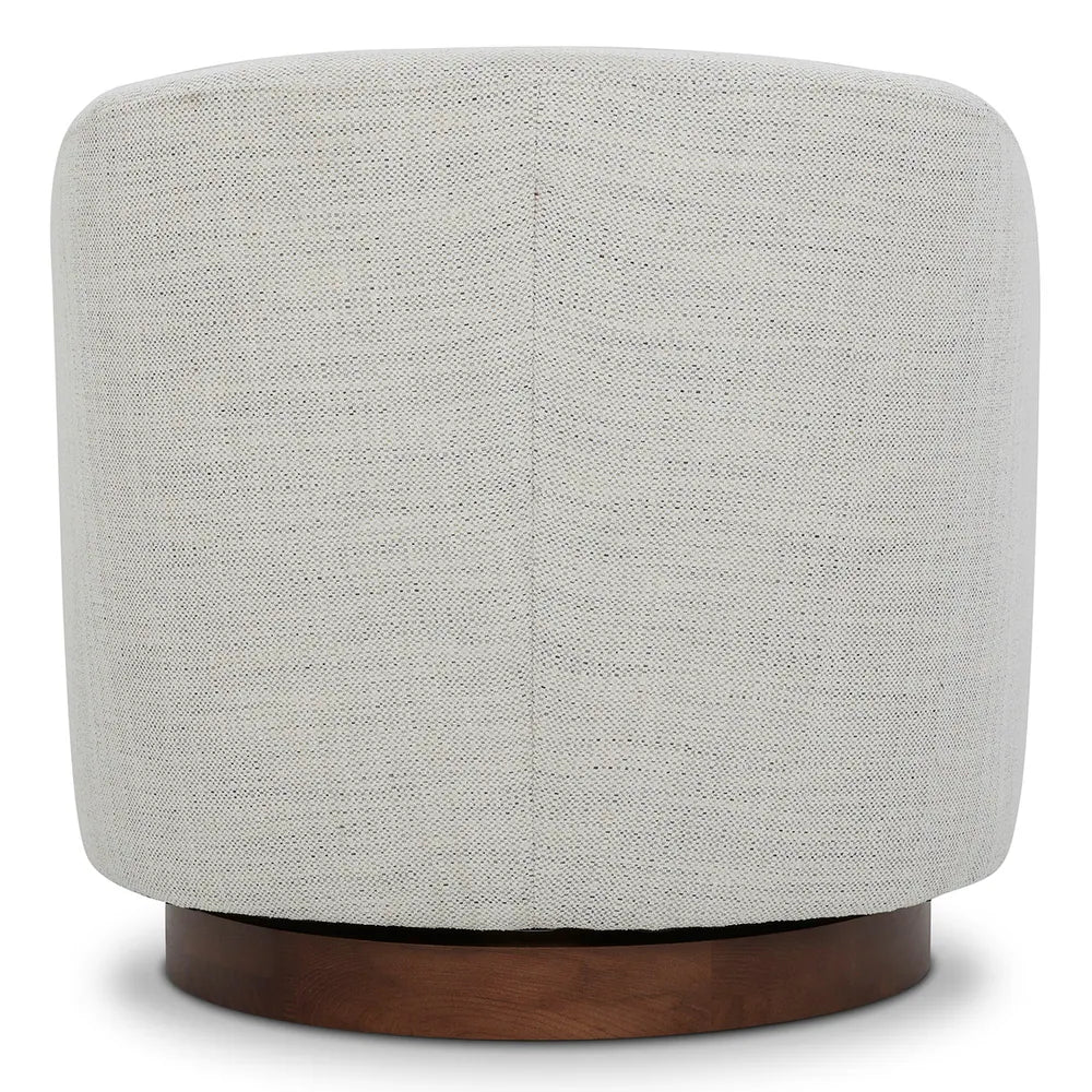 Liam Swivel Accent Chair - Ivory White