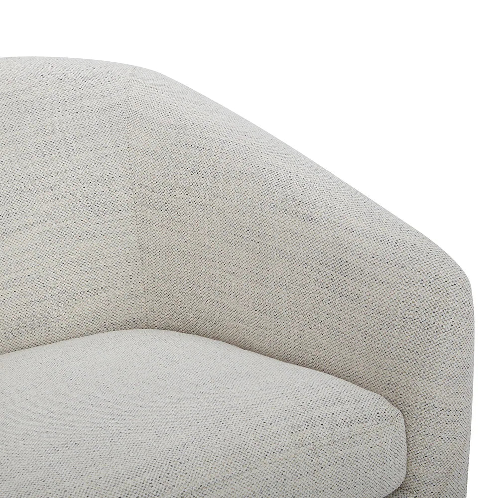 Liam Swivel Accent Chair - Ivory White