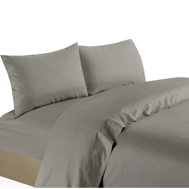 1200 Thread Count 100% Egyptain Cotton 4-Piece Deep Pocket Stripe Sheet Set