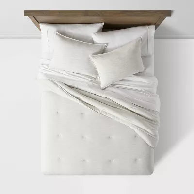 Space Dyed Cotton Linen Comforter & Sham Set- King