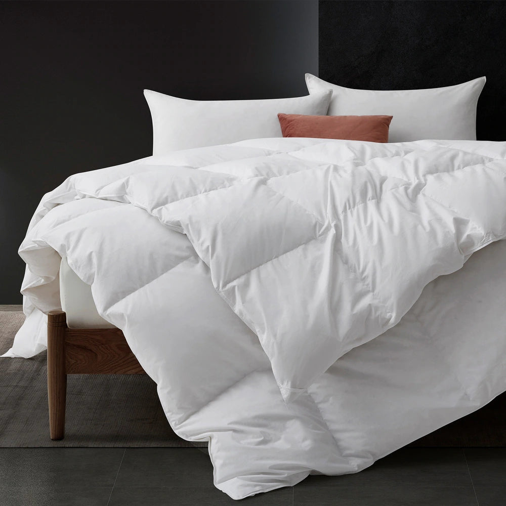 White Goose Feather Down Comforter - King - Medium weight