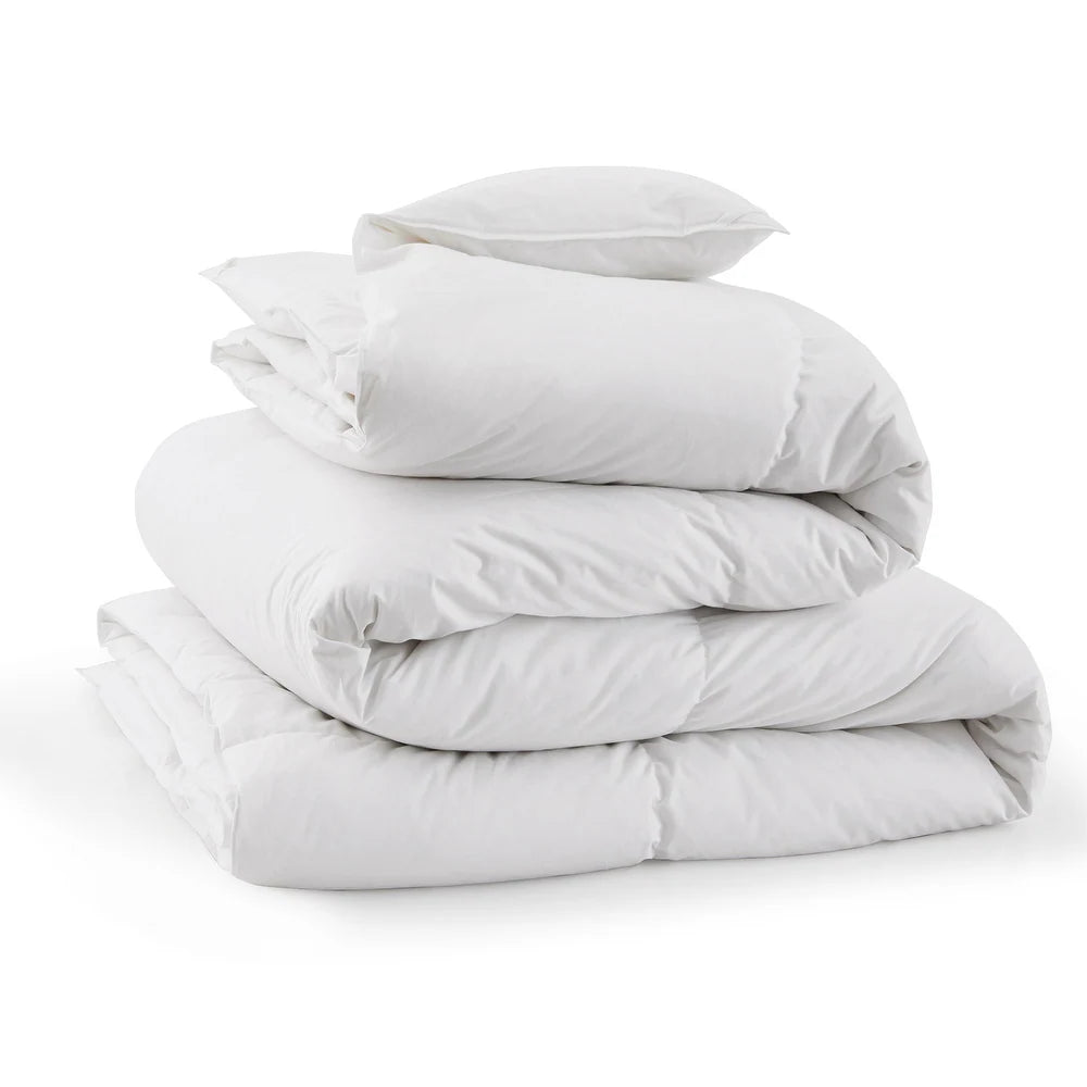 White Goose Feather Down Comforter - King - Medium weight