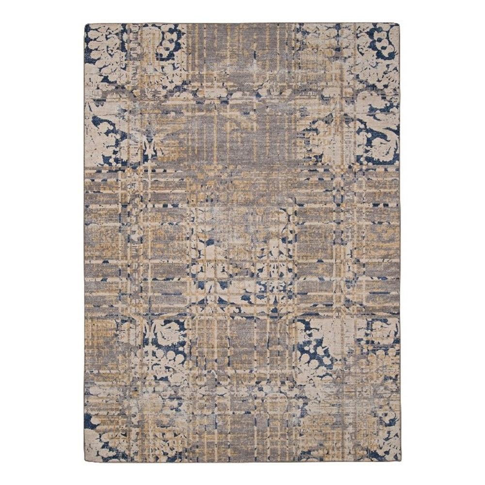 Indoor Outdoor Machine Washable Anthia Area 5'x7' Rug in Navy and Sand