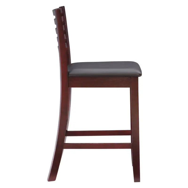 Piedmont Espresso Ladder Back Counter Stool