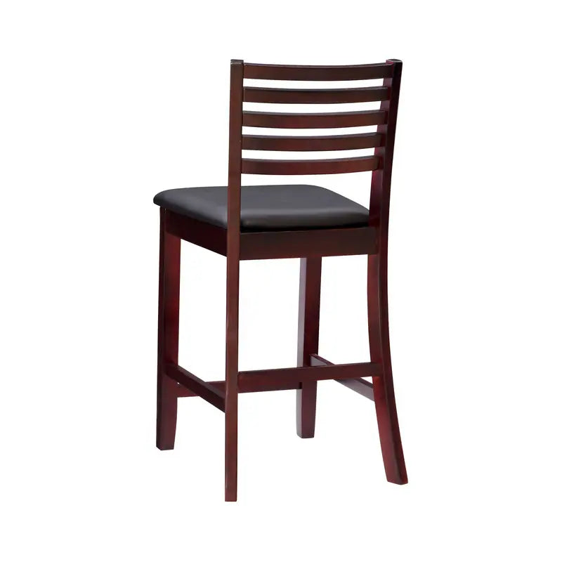 Piedmont Espresso Ladder Back Counter Stool