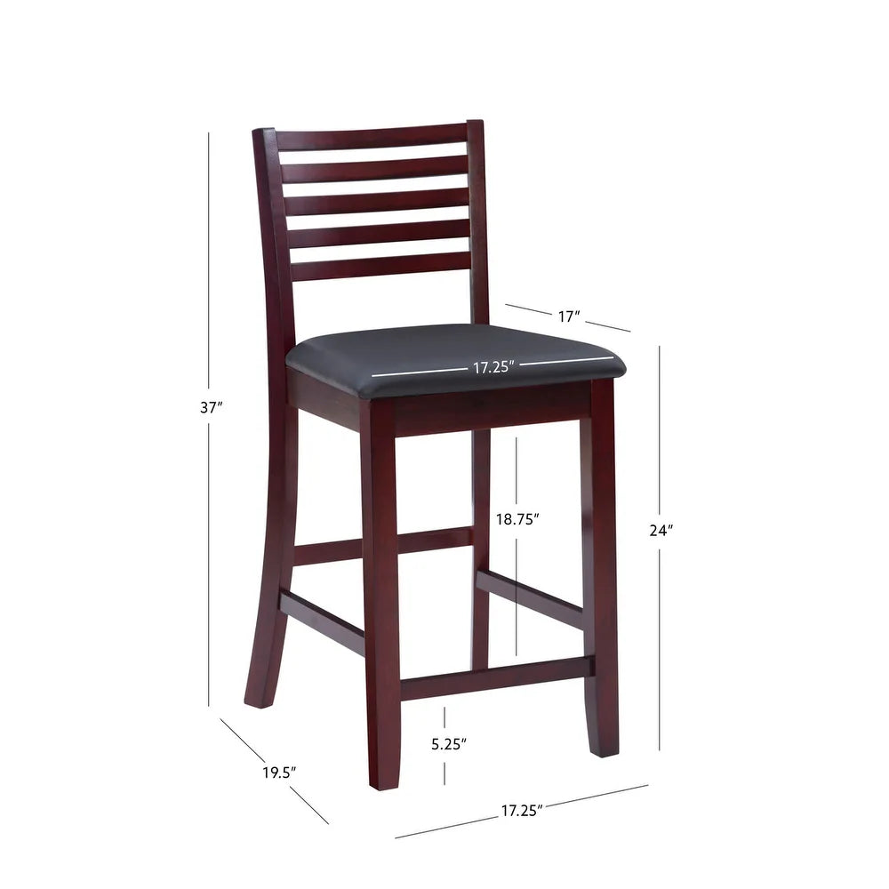 Piedmont Espresso Ladder Back Counter Stool