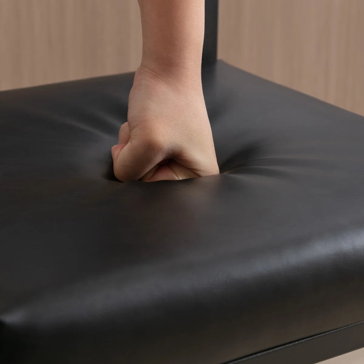 Modern Bar Stools Upholstered Bar Height Low Back and Metal Frame