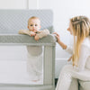 Horizon Full Size Mesh Crib-Quilted Pebble Grey