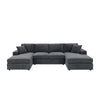 Loette 2 Piece Corduroy Sectional 2 Chaises SHOWROOM ONLY ITEM
