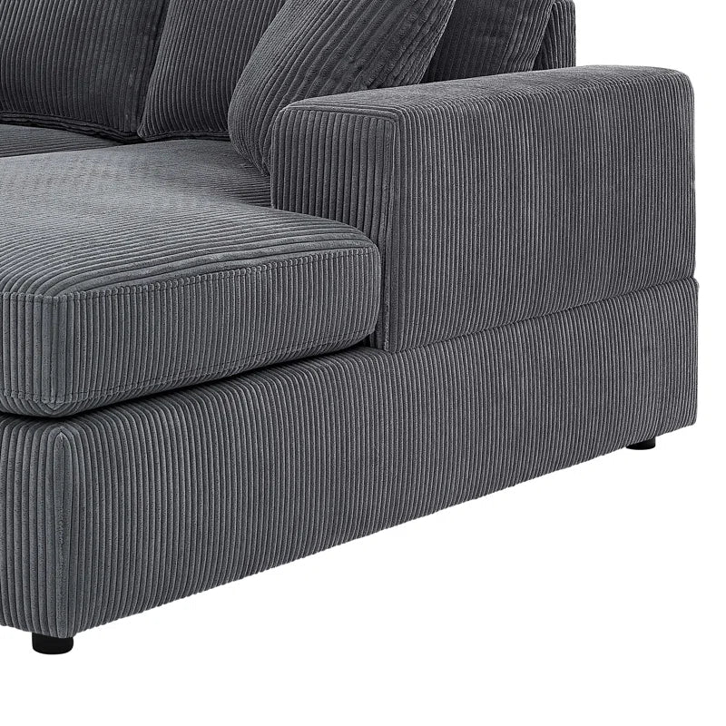 Loette 2 Piece Corduroy Sectional 2 Chaises SHOWROOM ONLY ITEM