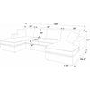 Loette 2 Piece Corduroy Sectional 2 Chaises SHOWROOM ONLY ITEM