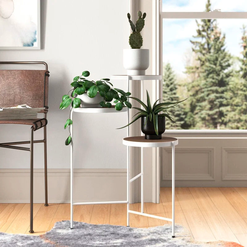 White Logan Square Plant Stand