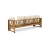 Long Beach Outdoor Extendable Acacia Wood Daybed Sofa - Teak + Beige