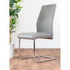 SET OF 2 Lorenzo Stylish Faux Leather Chrome Dining Chairs