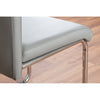 SET OF 2 Lorenzo Stylish Faux Leather Chrome Dining Chairs