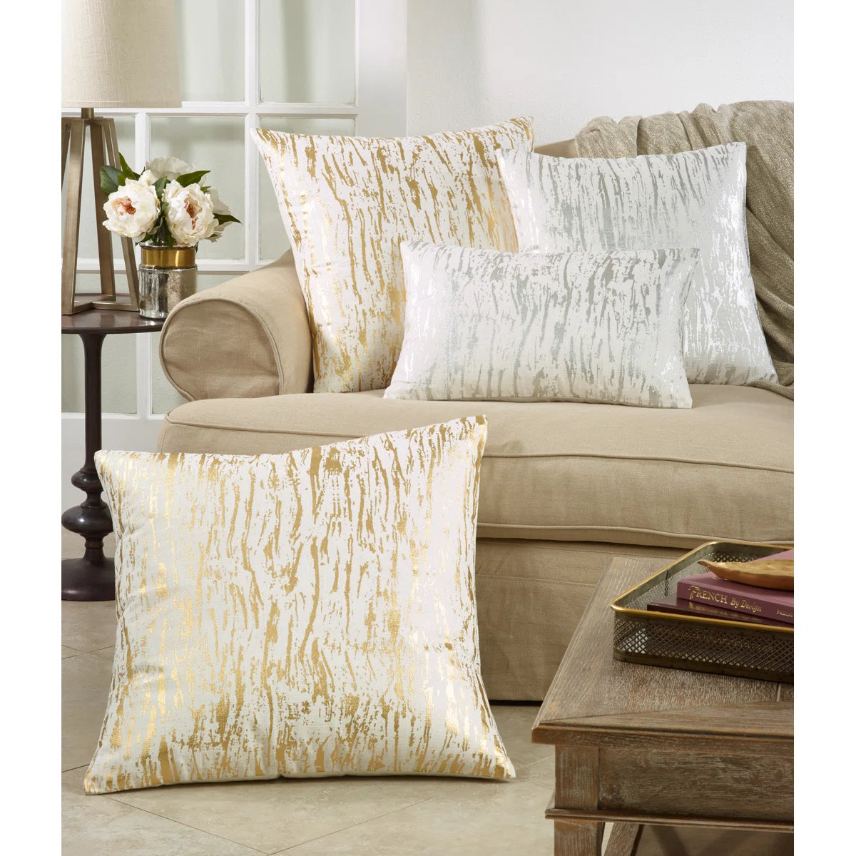 Loretta Abstract Square Cotton Pillow Cover Set of 2