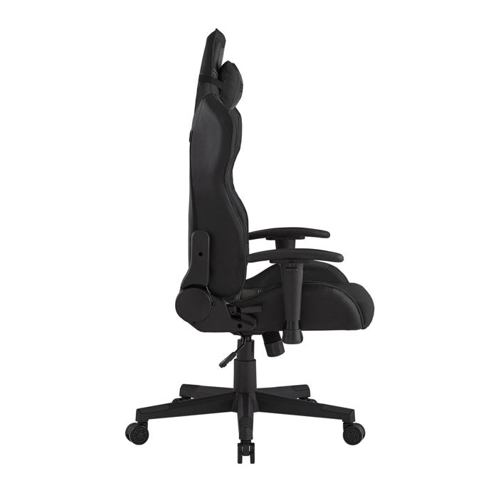 Black Loungie Macklin Faux Leather Comfortable Game Chair
