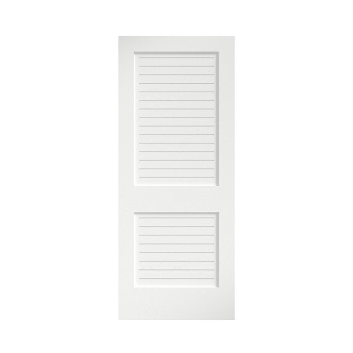 Louvered Wood Primed Shaker Standard Door – Salvage & Co Indy