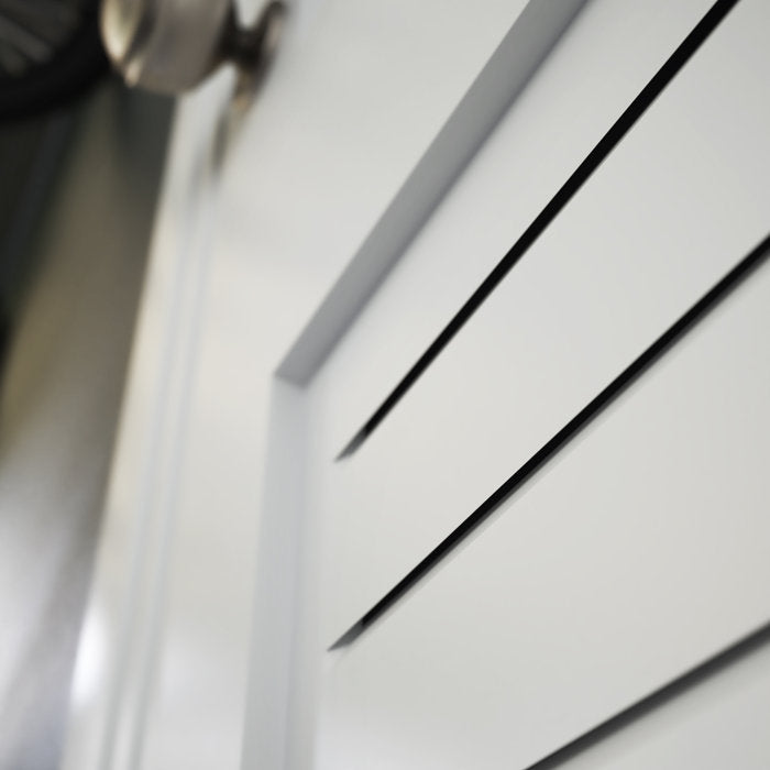 Louvered Wood Primed Shaker Standard Door