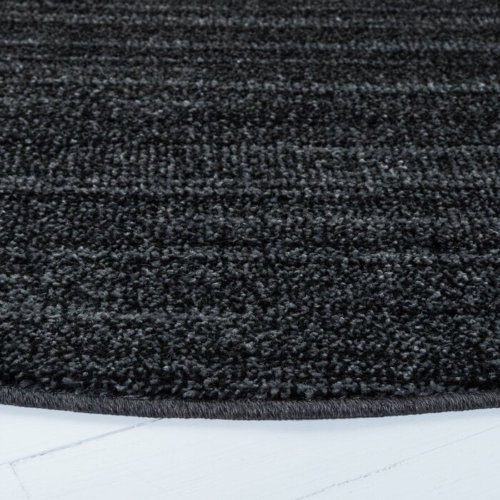 Macie Performance Black/Gray Rug, Round 4'