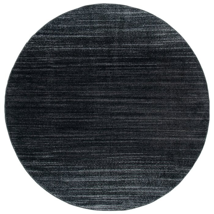 Macie Performance Black/Gray Rug, Round 4'