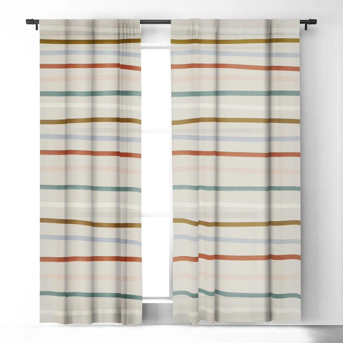 Madeline Kate Martinez Signature Stripe 1pc Blackout Window Curtain Panel