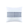 Harmony 4 Piece Oversized Reversible Matelasse Coverlet Set with Throw Pillow - Blue - Queen