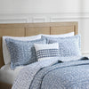 Harmony 4 Piece Oversized Reversible Matelasse Coverlet Set with Throw Pillow - Blue - Queen