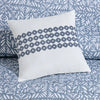 Harmony 4 Piece Oversized Reversible Matelasse Coverlet Set with Throw Pillow - Blue - Queen