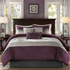 Madison Park Teagan 7 Piece Comforter Set - Purple - Queen