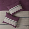 Madison Park Teagan 7 Piece Comforter Set - Purple - Queen