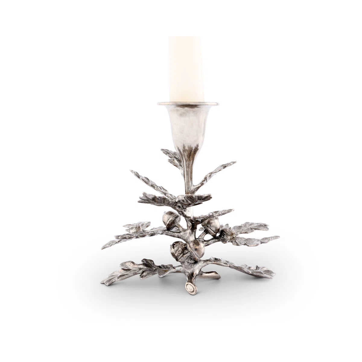 Majestic Forest Pewter Tabletop Candlestick