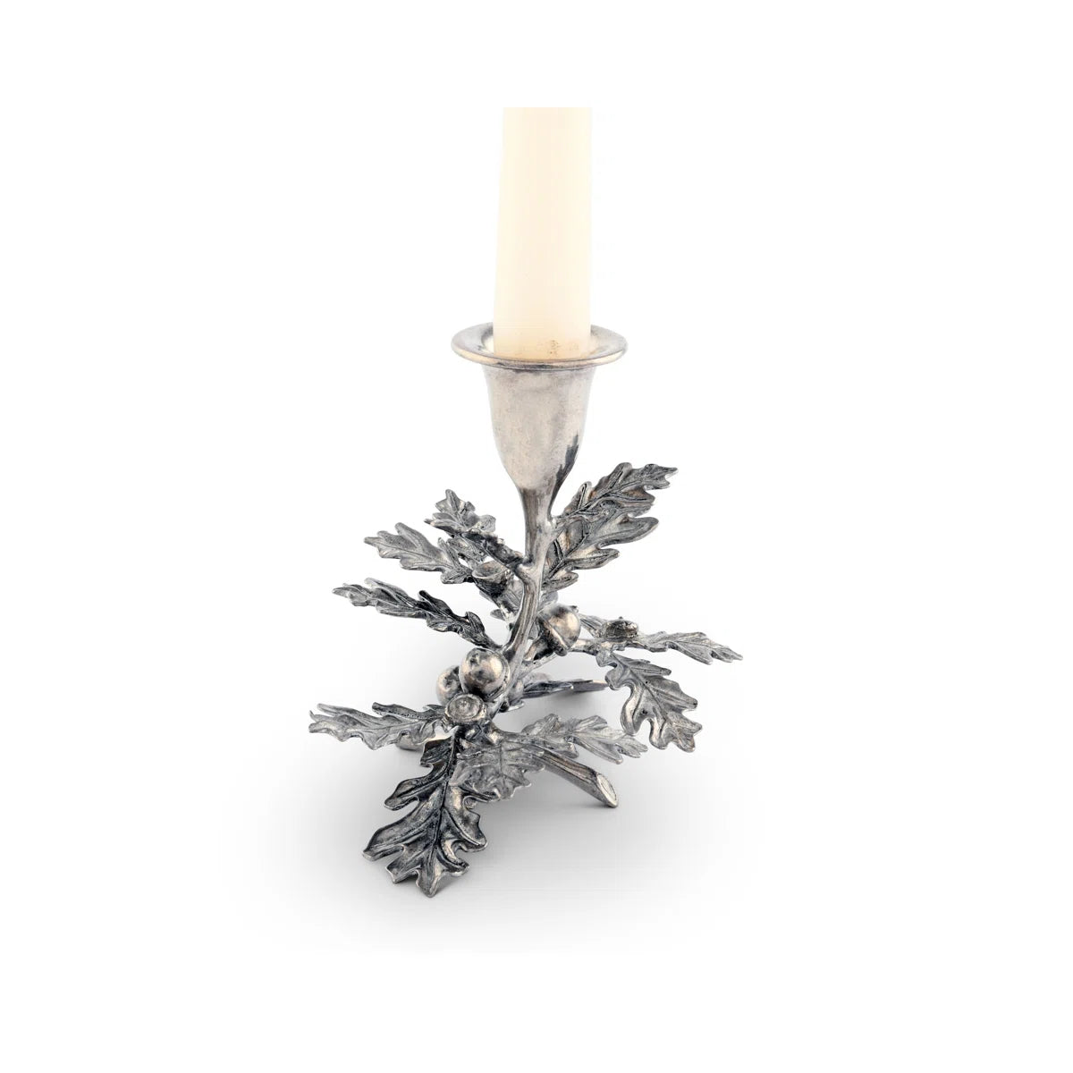 Majestic Forest Pewter Tabletop Candlestick