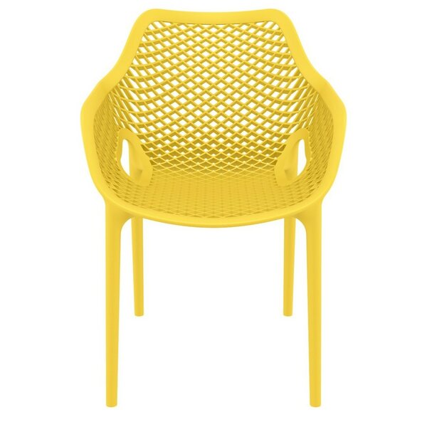 Yellow Manon Stacking Patio Dining Armchair (final cut, no further discounts)