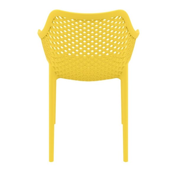 Yellow Manon Stacking Patio Dining Armchair (final cut, no further discounts)